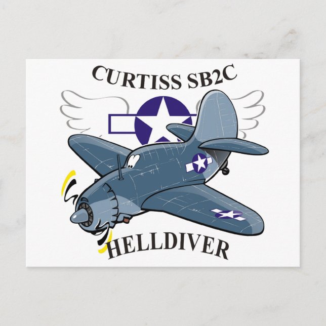Cartão Postal curtim sb2c helldiver (Frente)
