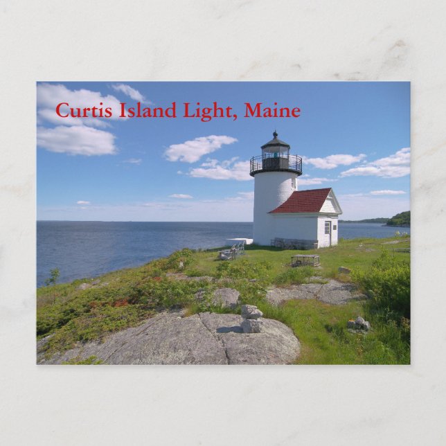 Cartão Postal Curtis Island Light, Maine Postcard (Frente)