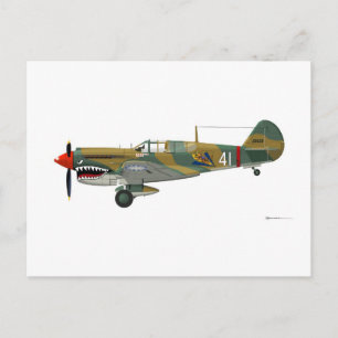 Cartão Postal Curtiss P-40 Warhawk