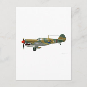 Cartão Postal Curtiss P-40 Warhawk