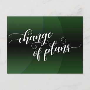 Cartão Postal Curva Verde Mudança de Planos Adiada Casamento