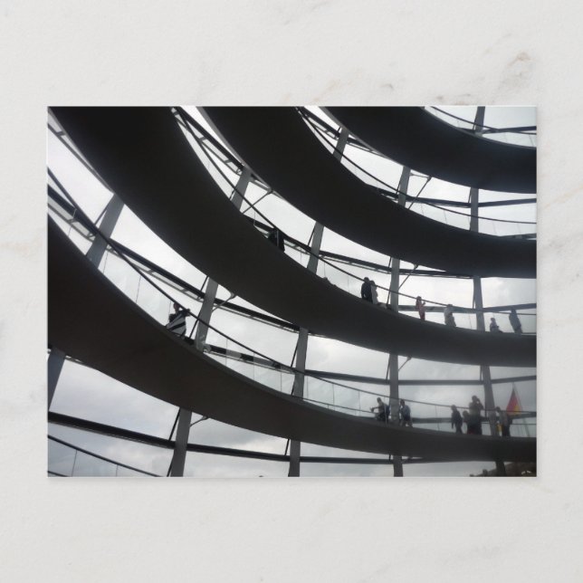 Cartão Postal curvas de reichstag dome (Frente)