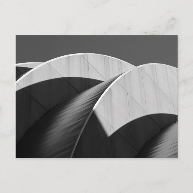Cartão Postal Curvas Negra e Branca do Kauffman Center (Frente)