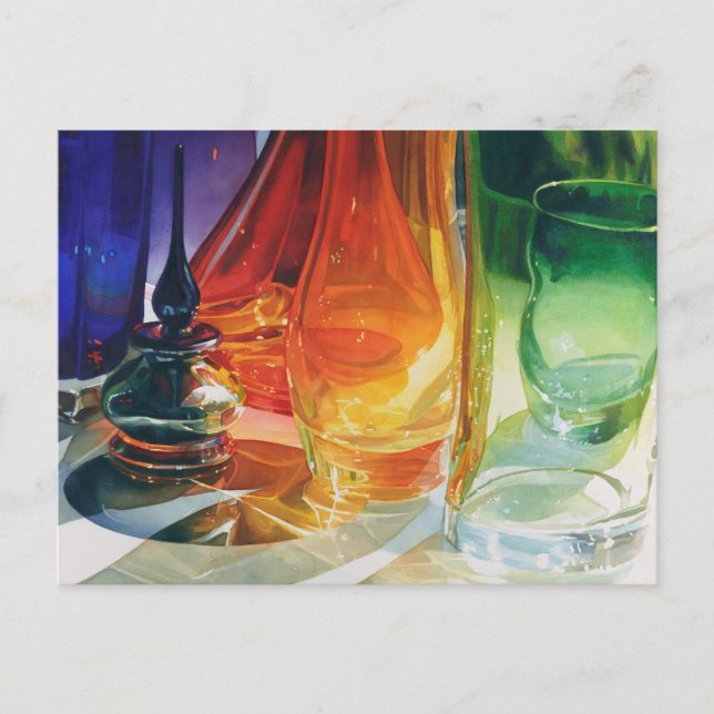 Cartão Postal "Curvas Perfeitas" Vidro de Arte (Frente)