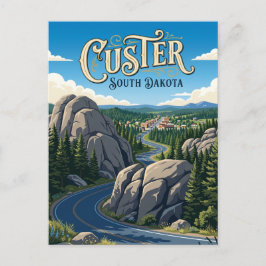 Cartão Postal Custer Dakota do Sul