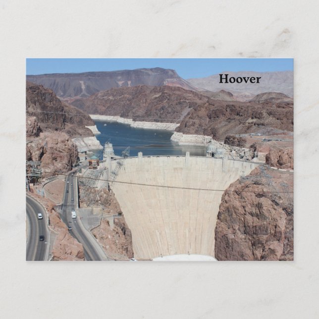 Cartão Postal Custom design post card of the Hoover Dam (Frente)