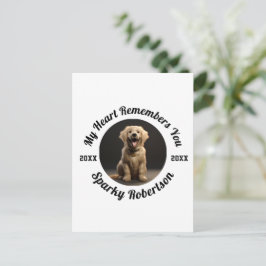 Cartão Postal Custom Dog Memory & Remembrance Design