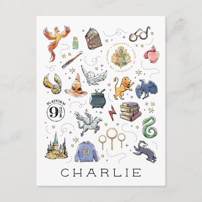 Cartão Postal Custom | HARRY POTTER™ Icons (Frente)