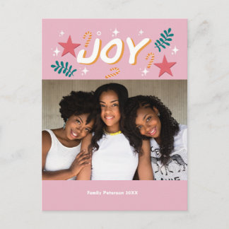 Cartão Postal custom joy trendy photo girly cute Thank You Card