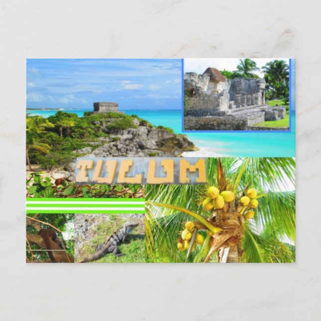 CARTÃO POSTAL CUSTOM POSTCARDS- CANCUN COLLAGE 4 (Frente)
