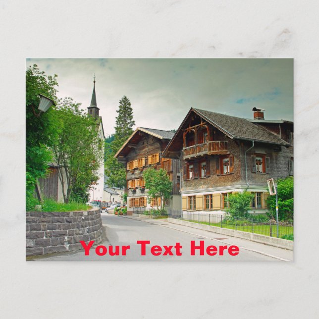 Cartão Postal Customizable Schwarzenberg (Áustria) (Frente)