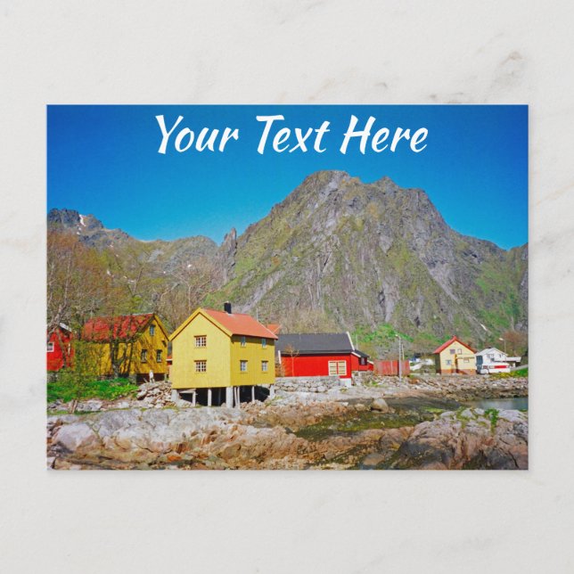 Cartão Postal Customizable Svolvaer, Noruega (Frente)