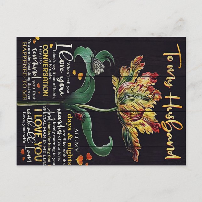 Cartão Postal Customized Gift For Husband | Best gift for man (Frente)