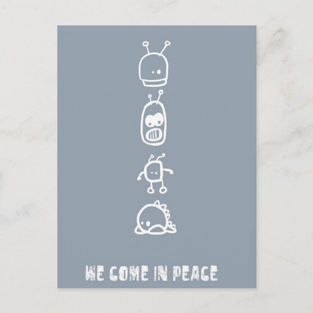 Cartão Postal Cute Aliens (Frente)