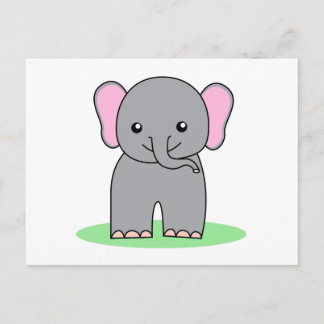 Cartão Postal Cute baby elephant