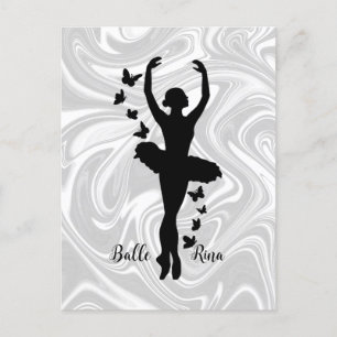Cartão Postal Cute Ballerina