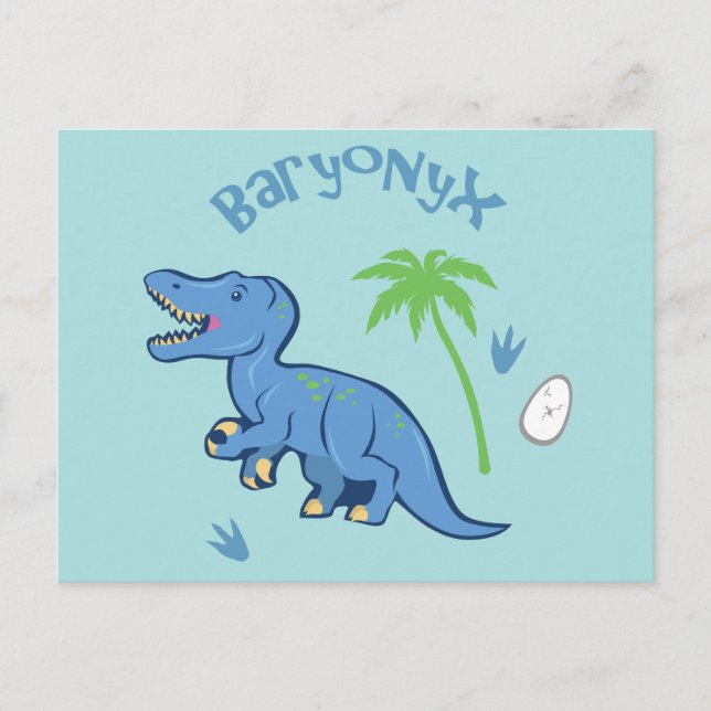 Cartão Postal Cute Baryonyx (Frente)