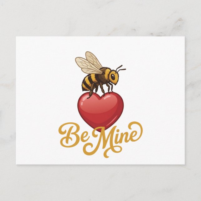 Cartão Postal Cute Be Mine Favo de Mel  (Frente)