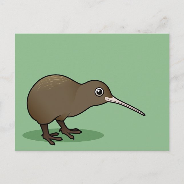 Cartão Postal Cute Brown Kiwi da Nova Zelândia (Frente)