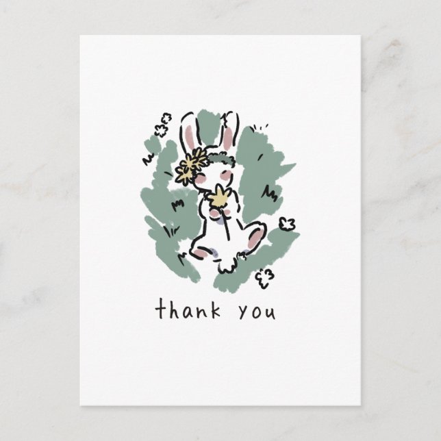 Cartão Postal Cute bunny✨️ (Frente)