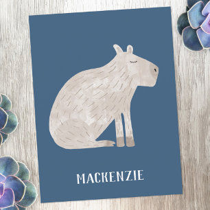 Cartão Postal Cute Capybara Personalizada