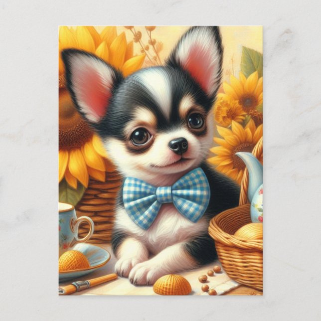 Cartão Postal Cute Chihuahua Puppy (Frente)