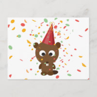 Cute Confetti Party Beaver