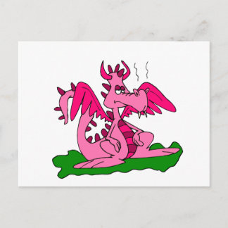Cartão Postal Cute do Dragão Goofy