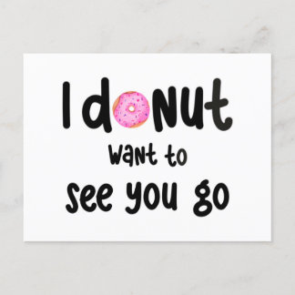 Cartão Postal Cute goodbye greeting card - donut