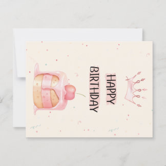 Cartão Postal Cute Happy Birthday Card