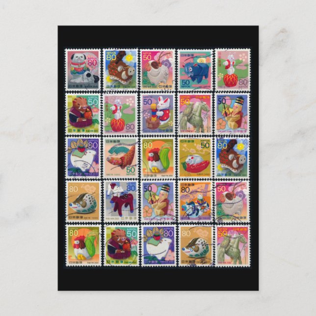 Cartão Postal Cute Japan Year of Animal Stamp Standard (Frente)
