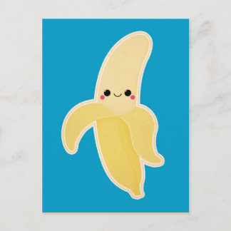 Cartão Postal Cute Kawaii Banana