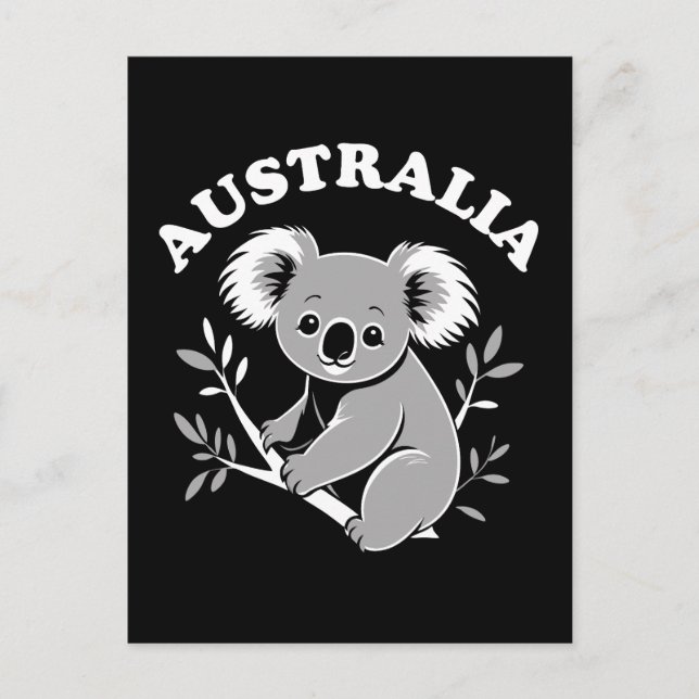Cartão Postal Cute Koala - Austrália (Frente)
