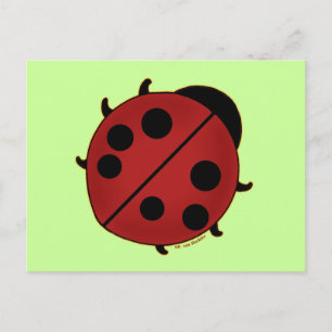 Cartão Postal Cute Ladybug