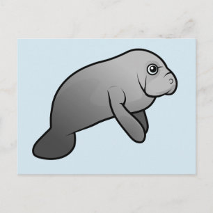 Cartão Postal Cute Manatee