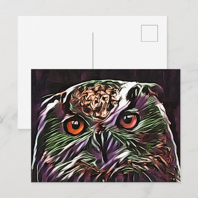 CARTÃO POSTAL CUTE OWL (Frente/Verso)