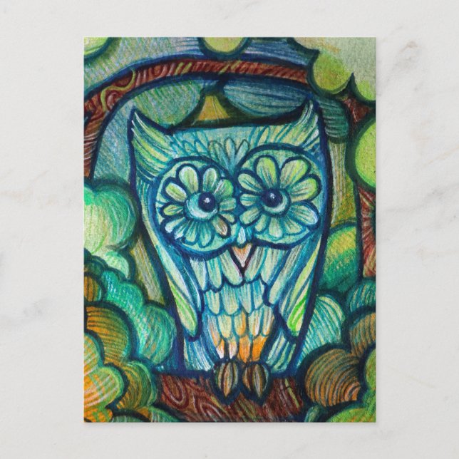 Cartão Postal Cute Owl                                           (Frente)