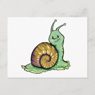 Cartão Postal Cute Snail