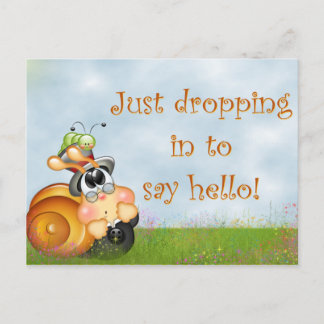 Cartão Postal Cute Snail Postcard