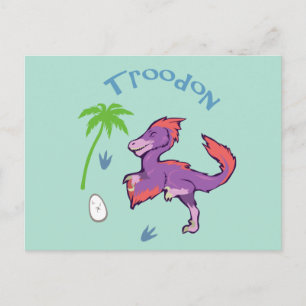 Cartão Postal Cute Troodon
