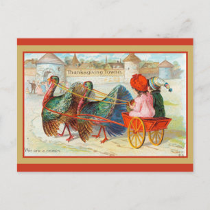 Cartão Postal Cute Vintage - Cidade de Ação de Graças Turquia