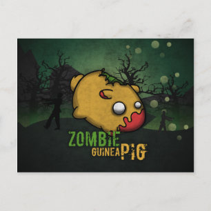 Cartão Postal Cute Zombie Guiné Pig