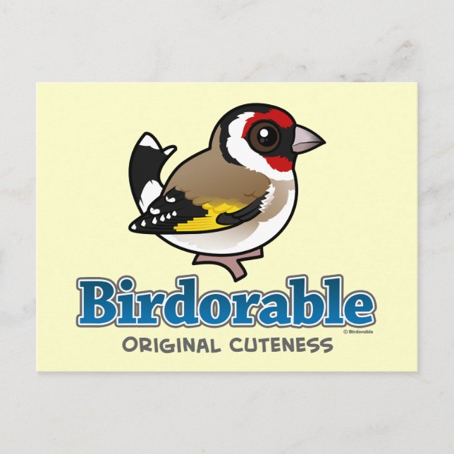 Cartão Postal Cuteness European Goldfinch Original (Frente)
