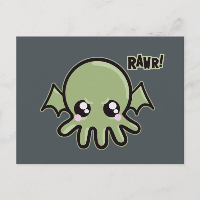Cartão Postal Cutie Baby Cthulhu (Frente)