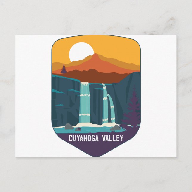 Cartão Postal Cuyahoga Valley National Park cachoeira Ohio (Frente)