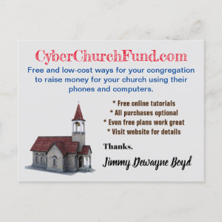 Cartão Postal Cyber Church Fundraising