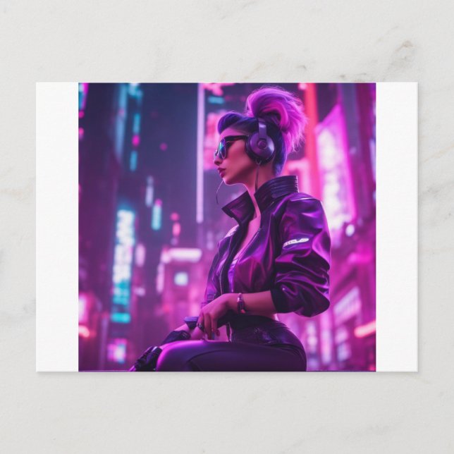 Cartão Postal Cyber Girl (Frente)