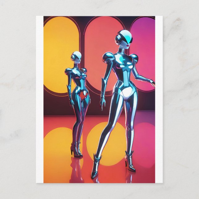 Cartão Postal Cyborg Party Girls III (Frente)