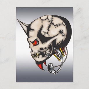 Cartão Postal Cyborg Robot Corado