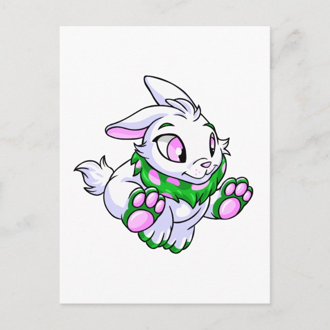 Cartão Postal Cybunny verde correndo (Frente)